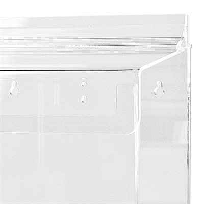 Outdoor-Prospekthalter box aus Acryl vertikal, A4 tief